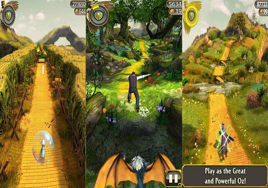 play the game of temple run oz